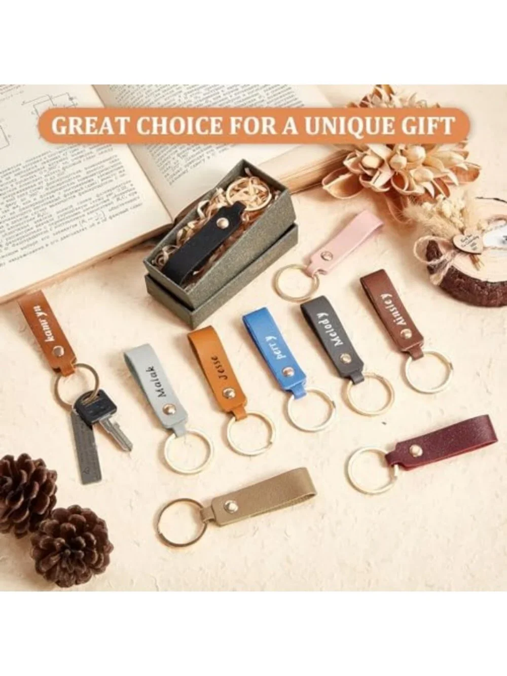200 Pcs Leather Keychain Blanks - 3.7